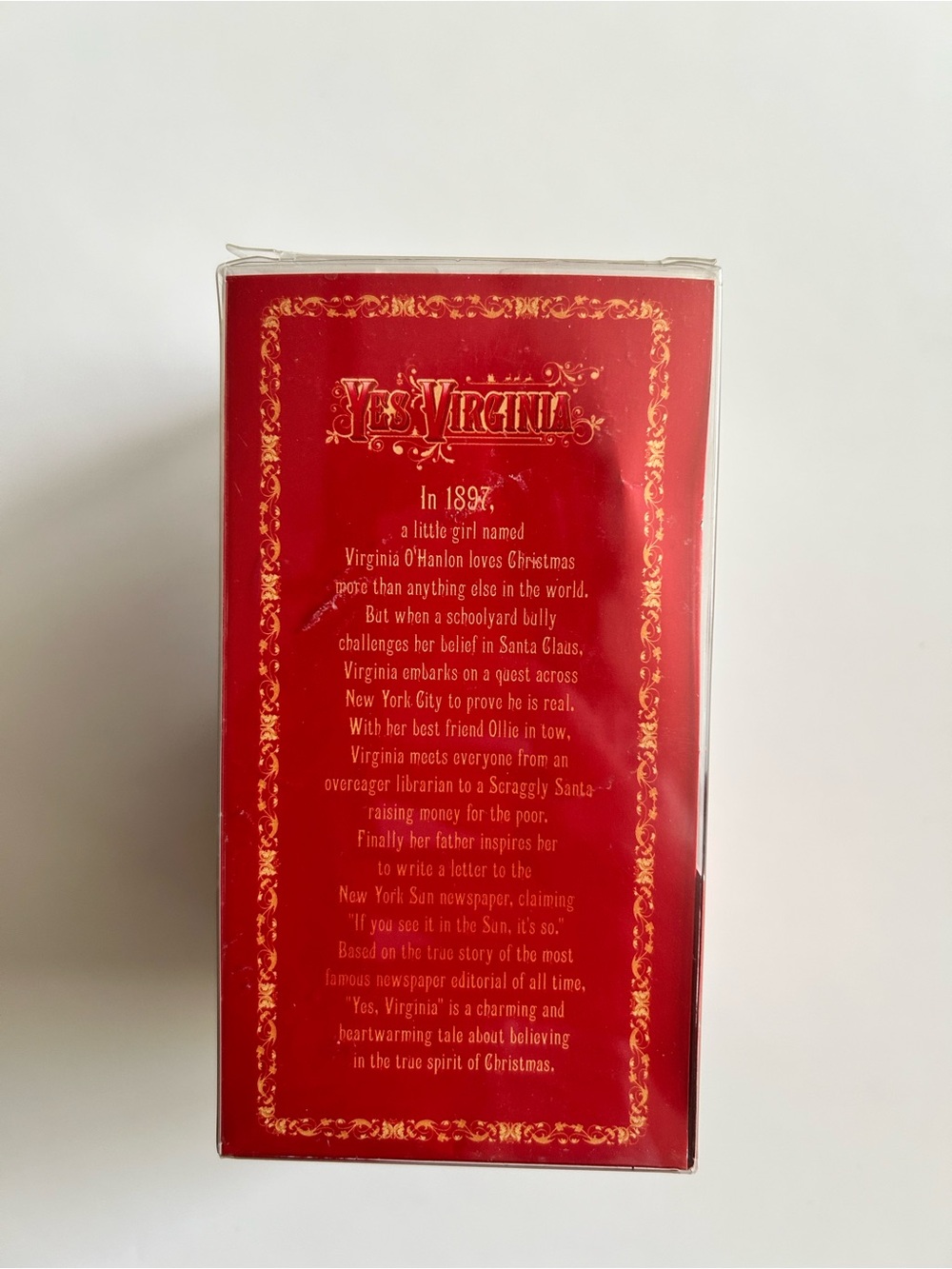 Yes Virginia Santa Glass Ornament Macy's Girl 2013 New In Box - Picture 3 of 5